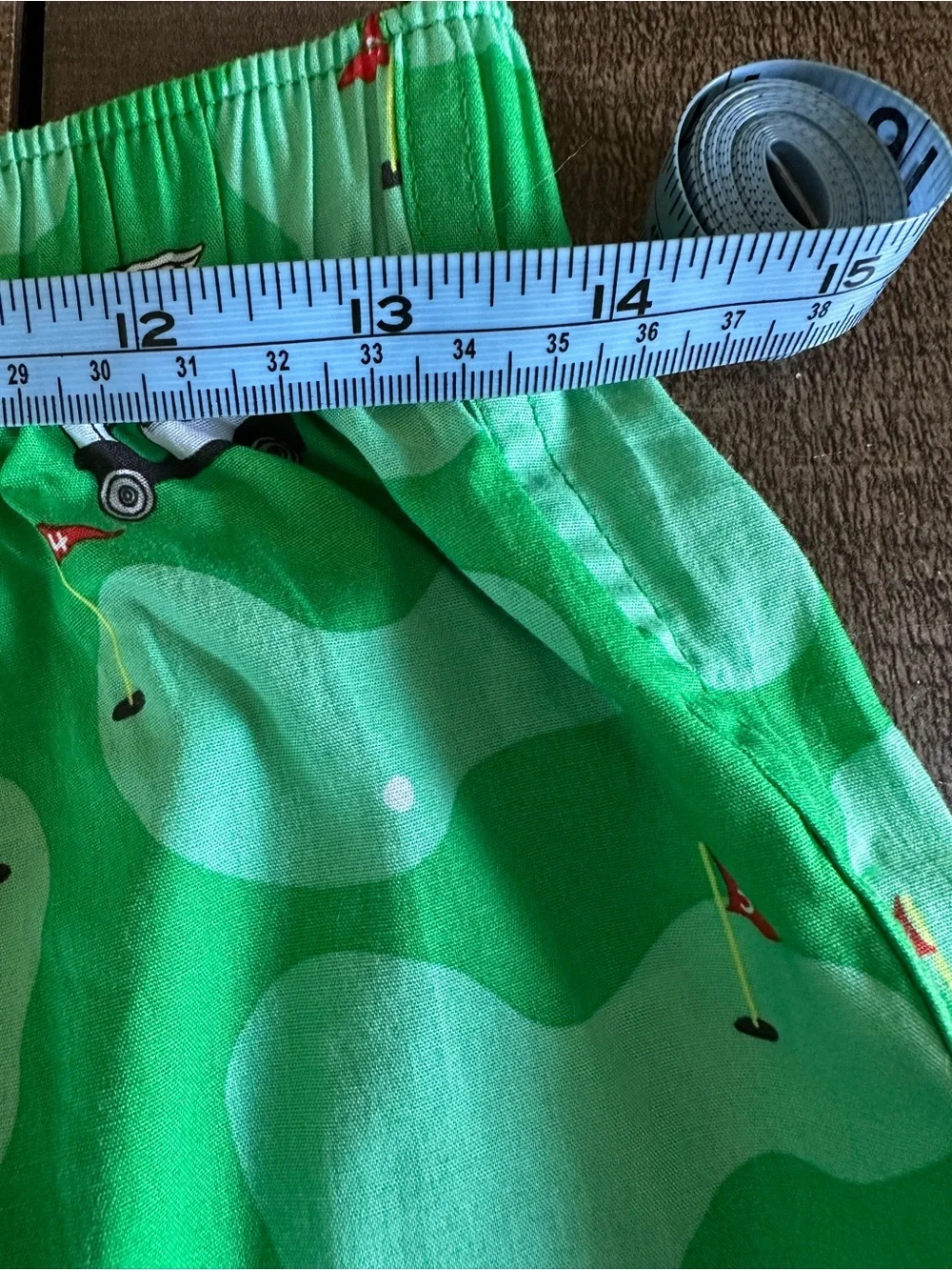 Old Navy Golf Course Print Boxer Shorts Men's Small Green Novelty Lounge Sleep